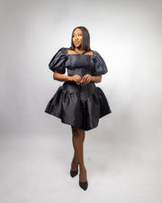 Black short gown